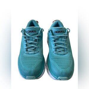 Hoka One One Women's Teal Mesh Running Sneakers
